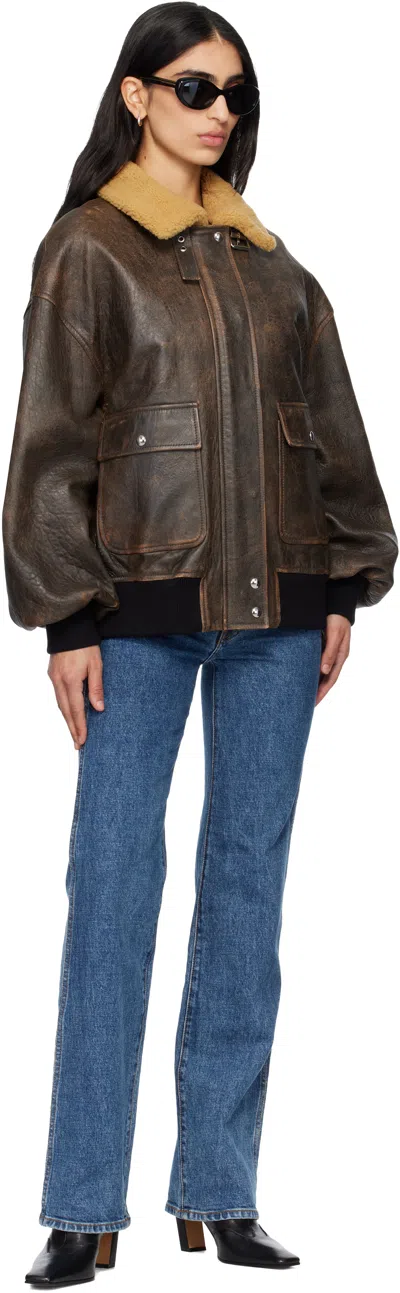 Khaite Danielle High Waist Straight Leg Jeans In Black