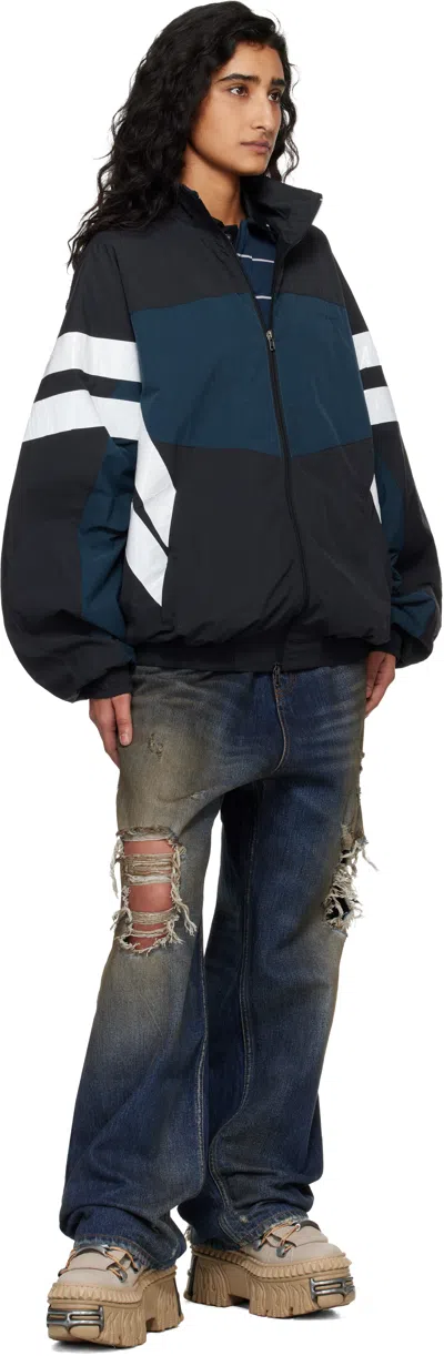 Vetements Blue Trashed Jeans In Blue
