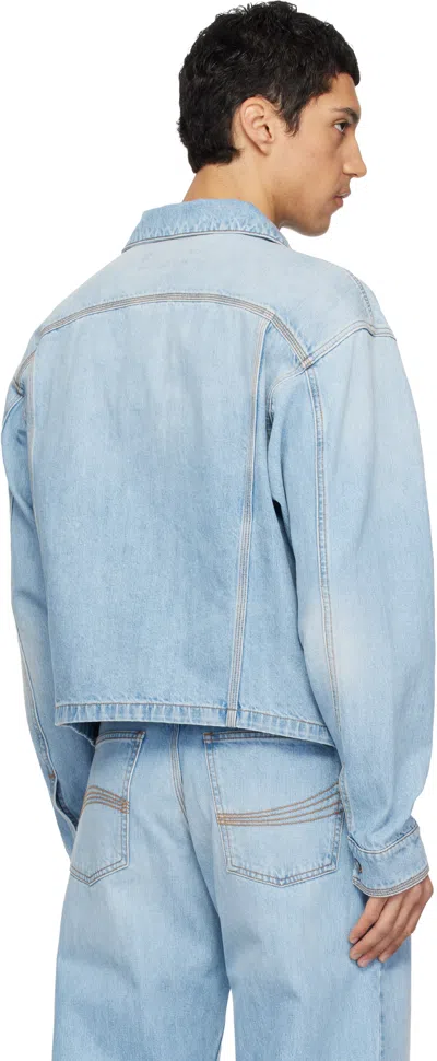 Erl Flap-pocket Denim Jacket In Blue