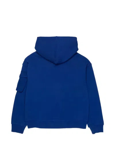 Dsquared2 Maple Leaf Hooded Sweatshirt In Blue