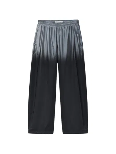 Alexander Wang Reflective Track Pant Mid-rise In Black