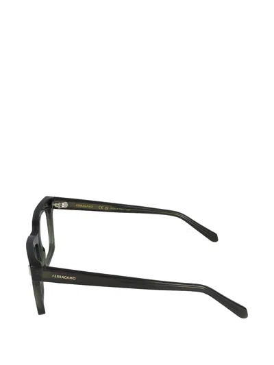 Ferragamo Square Frame Glasses In White