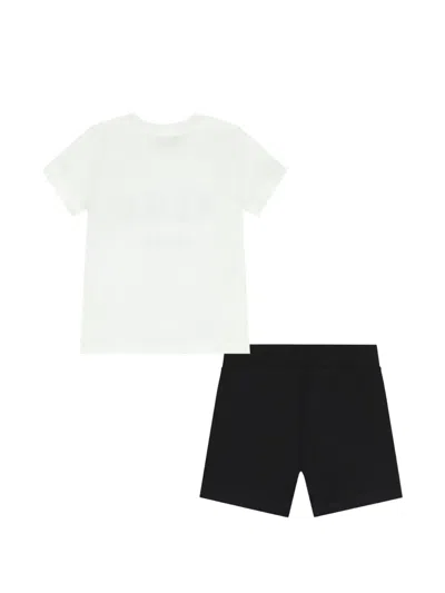 Msgm Logo-print Shorts Set In White
