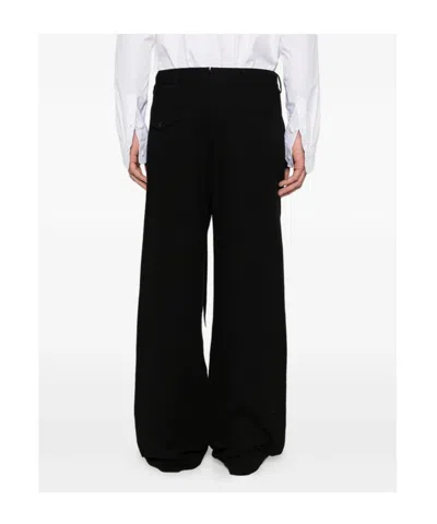 Ann Demeulemeester Leon Drawstring-side Trousers In Black
