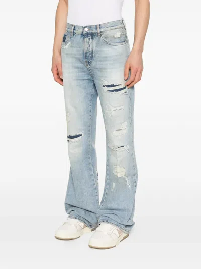 Amiri Distressed Jeans In Blue
