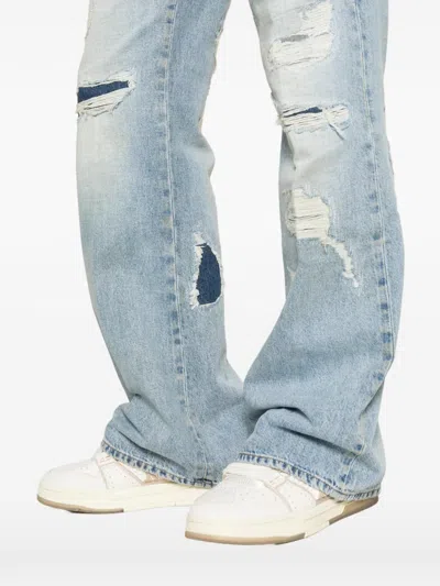 Amiri Distressed Jeans In Blue