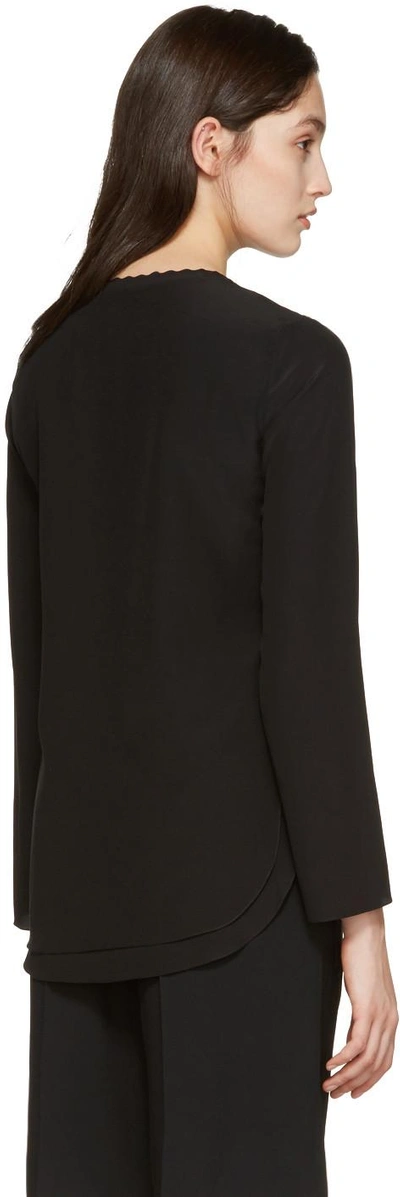 Shop Chloé Black Scalloped Collar Blouse