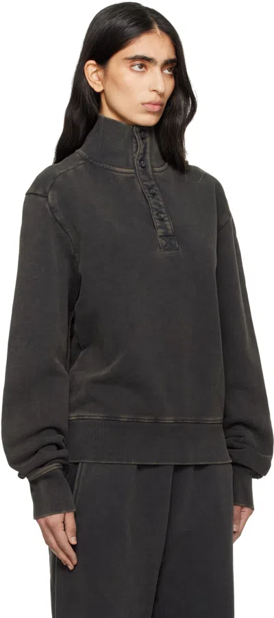 Entire Studios Black Port Pullover Sweatshirt In Gray