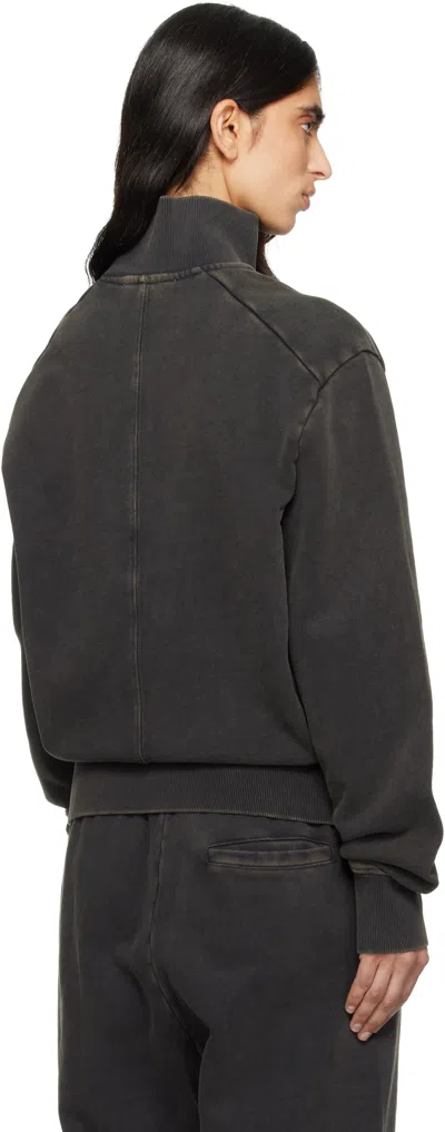 Entire Studios Black Port Pullover Sweatshirt In Gray