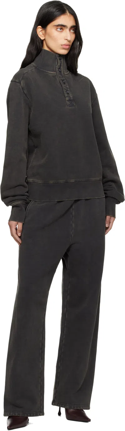 Entire Studios Black Port Pullover Sweatshirt In Gray