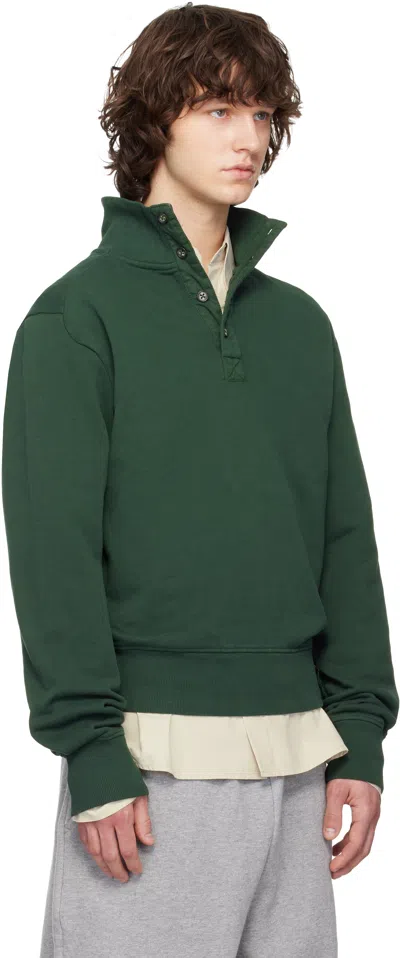 Entire Studios Green Port Pullover Sweatshirt In Green