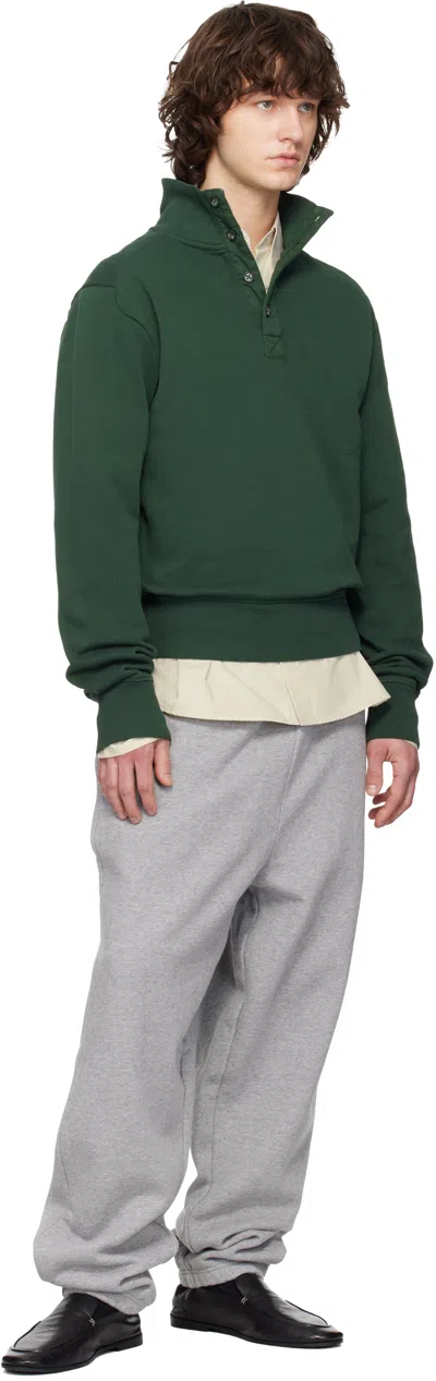Entire Studios Green Port Pullover Sweatshirt In Green
