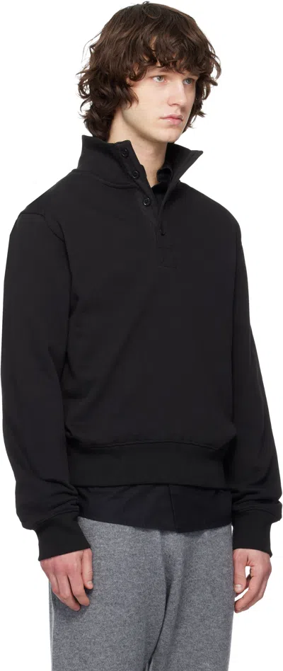 Entire Studios Black Port Pullover Sweatshirt In Black