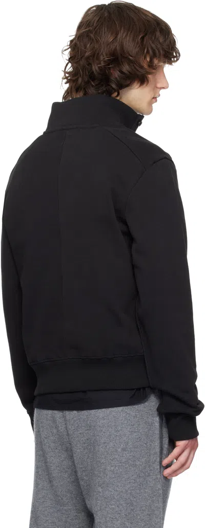 Entire Studios Black Port Pullover Sweatshirt In Black