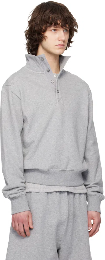 Entire Studios Gray Port Pullover Sweatshirt In Gray