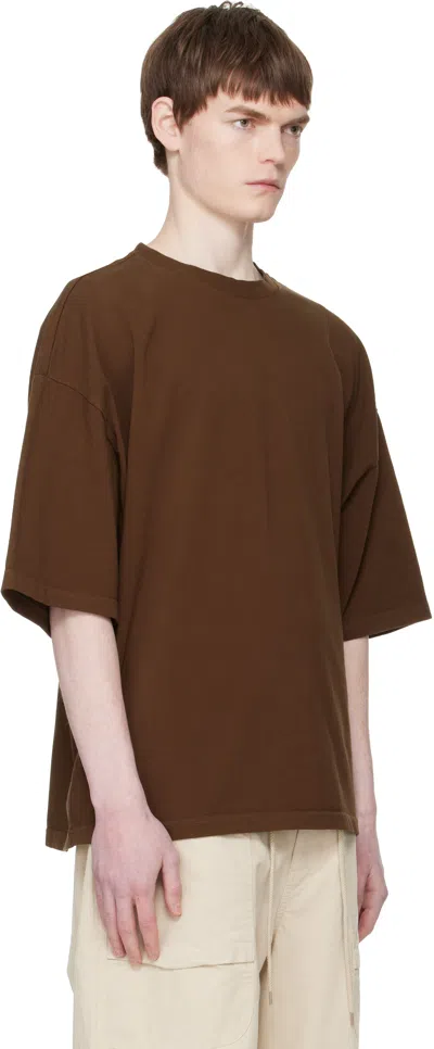Entire Studios Brown Heavy Boxy T-shirt In Brown
