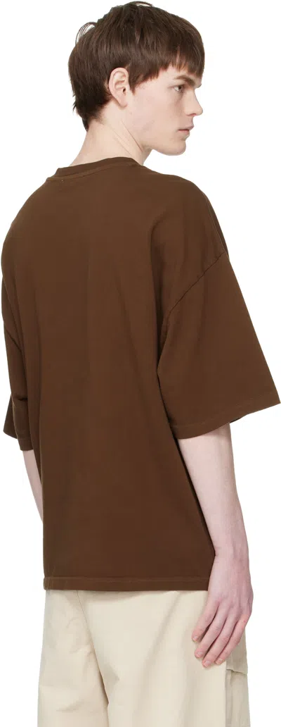 Entire Studios Brown Heavy Boxy T-shirt In Brown