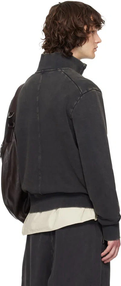 Entire Studios Black Port Pullover Sweatshirt In Black
