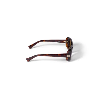 Miu Miu Square-frame Acetate Sunglasses In Brown