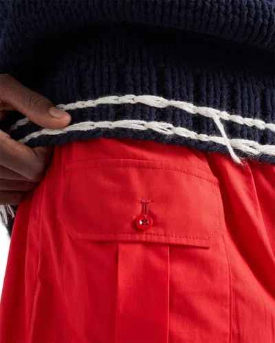 Prada Elasticated-waist Cargo Shorts In Red