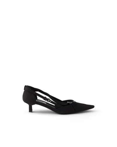 Prada Kitten Heel Pointed Toe Pump In Black