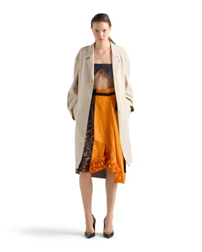 Prada Rock Aus Technischem Taft-patchwork In Multi