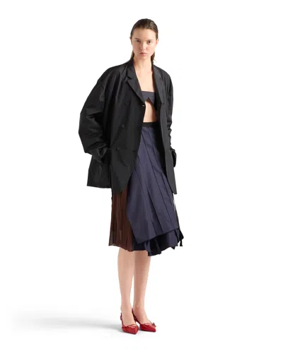 Prada Silk Faille Patchwork Midi Wrap Skirt In Multi