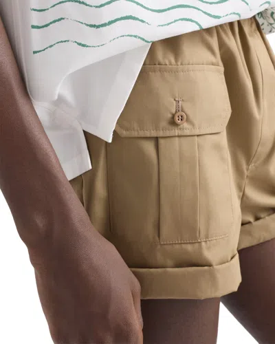 Prada Elasticated-waist Cargo Shorts In Brown