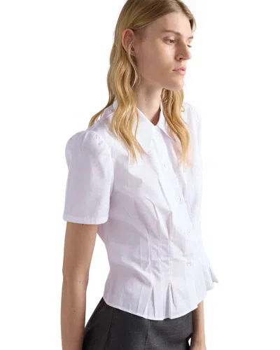 Prada Flared Button Shirt In White