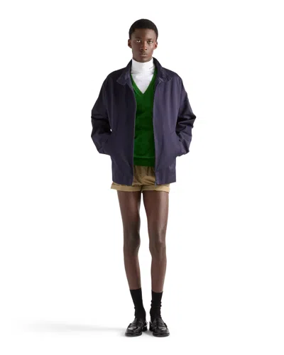 Prada Rollkragenpullover Aus Baumwolle In White