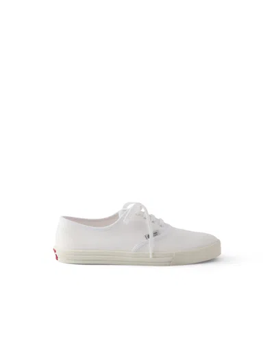 Prada Canvas Low Top Sneaker In White