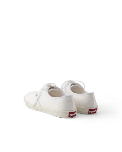 Prada Canvas Low Top Sneaker In White