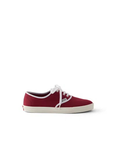 Prada Drill Low-top Sneakers In Burgundy