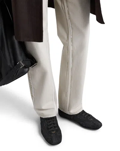 Prada Black Suede And Re Nylon Montecarlo Re Edition 2005 Sneakers In Multi