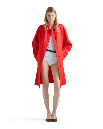 Prada Elastische Baumwoll-slips Mit Blumenmuster In Blue