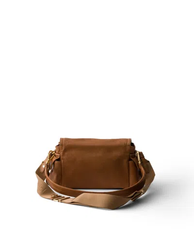Prada Medium Explore Nappa Leather Shoulder Bag In Brown