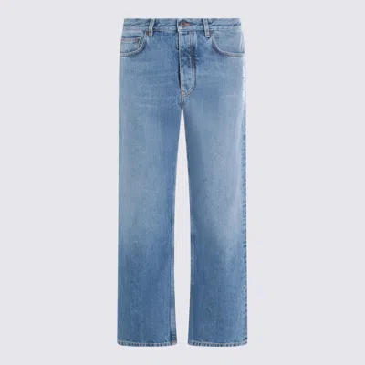 Off-white Medium Blue Cotton Jeans In Blue