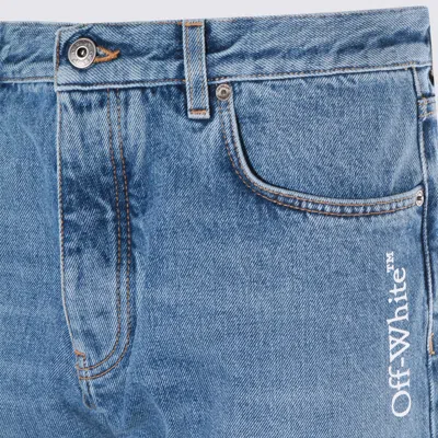 Off-white Medium Blue Cotton Jeans In Blue