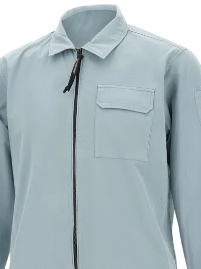 C.p. Company C.p.company Organic Cotton Overshirt In Blue
