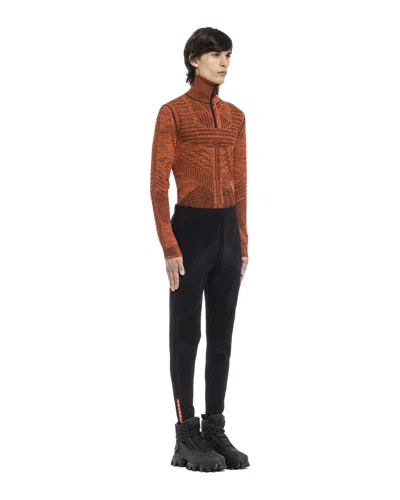 Prada Techno Knit Technical Pants In Black