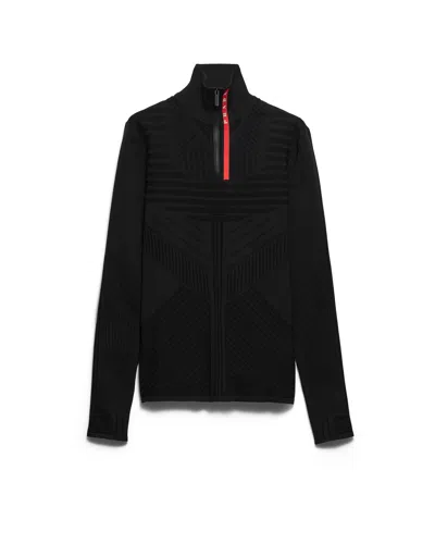 Prada Technical Knit Turtleneck In Black