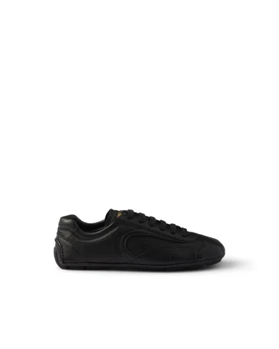 Prada Black Suede And Re Nylon Montecarlo Re Edition 2005 Sneakers In Multi