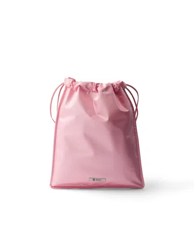 Prada Wish Silk Duchesse Drawstring Pouch Bag