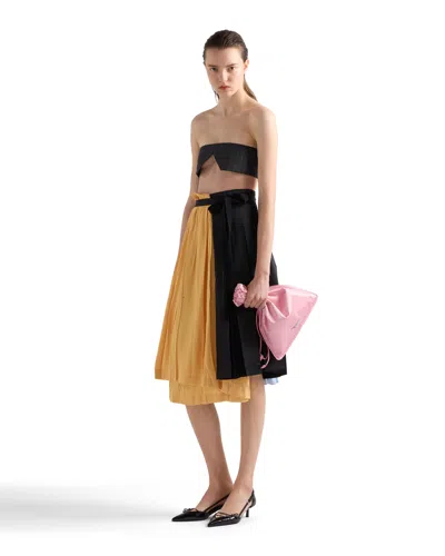 Prada Wish Silk Duchesse Drawstring Pouch Bag