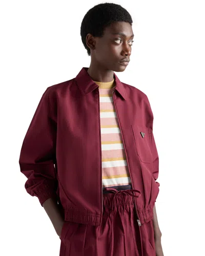 Prada Poplin Jacket In Red