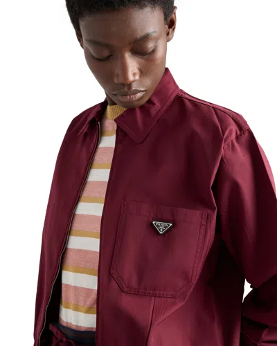 Prada Poplin Jacket In Red