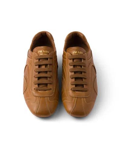 Prada Montecarlo Re-edition 2005 Antiqued Nappa Leather Sneakers In Multi