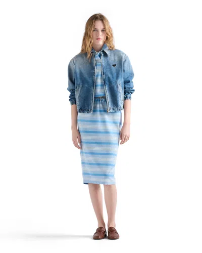 Prada Denim Jacket In Blue