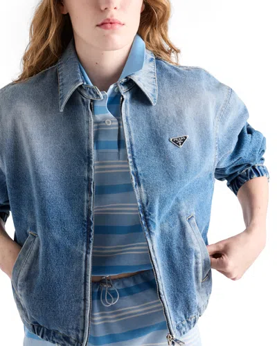 Prada Denim Jacket In Blue