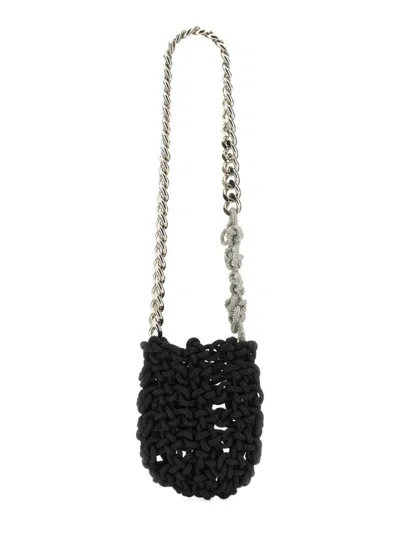 Kara Knot Tech Pouch Shoulder Bag In Black